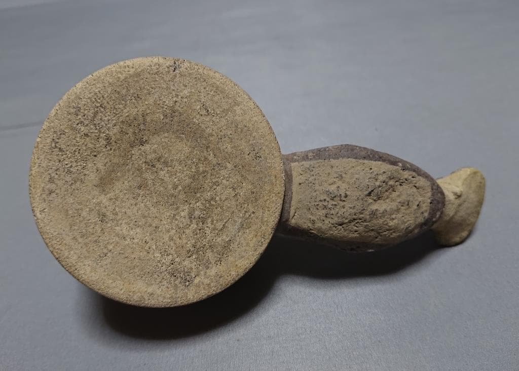 コレクター収集品 アンデス プレコロンビア チャンカイ文化 （蛙.人面）土偶