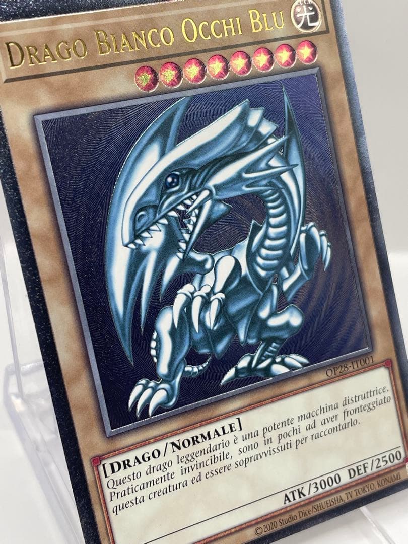 【彫深め】希少 イタリア語 青眼の白龍 レリーフ 遊戯王 OTS