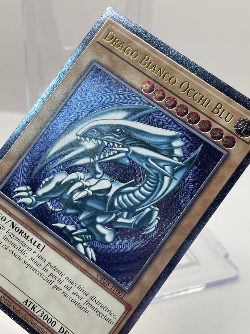 【彫深め】希少 イタリア語 青眼の白龍 レリーフ 遊戯王 OTS