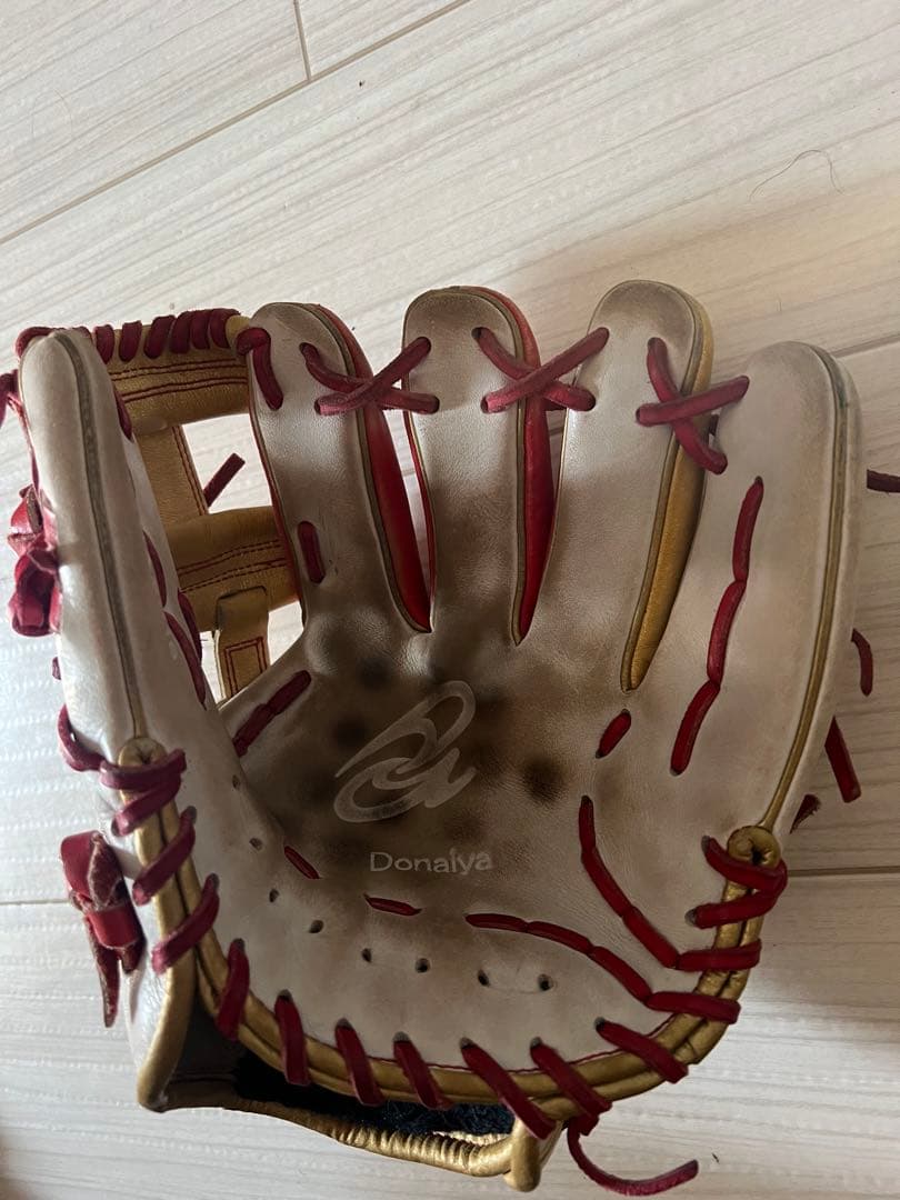 Donaiya 軟式グローブ レッド/ホワイト