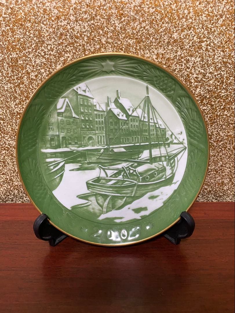 【超レア】ロイヤルコペンハーゲン 2007年イヤープレート グリーン箱付属品付き