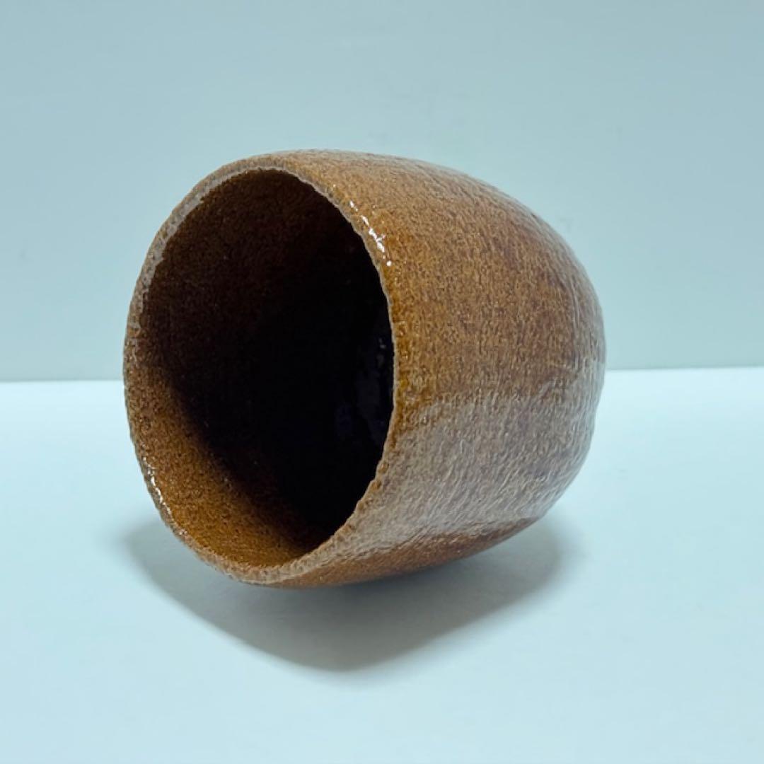 茶道具 佐々木昭楽 あめ釉茶碗 飴 筒 共箱 茶道