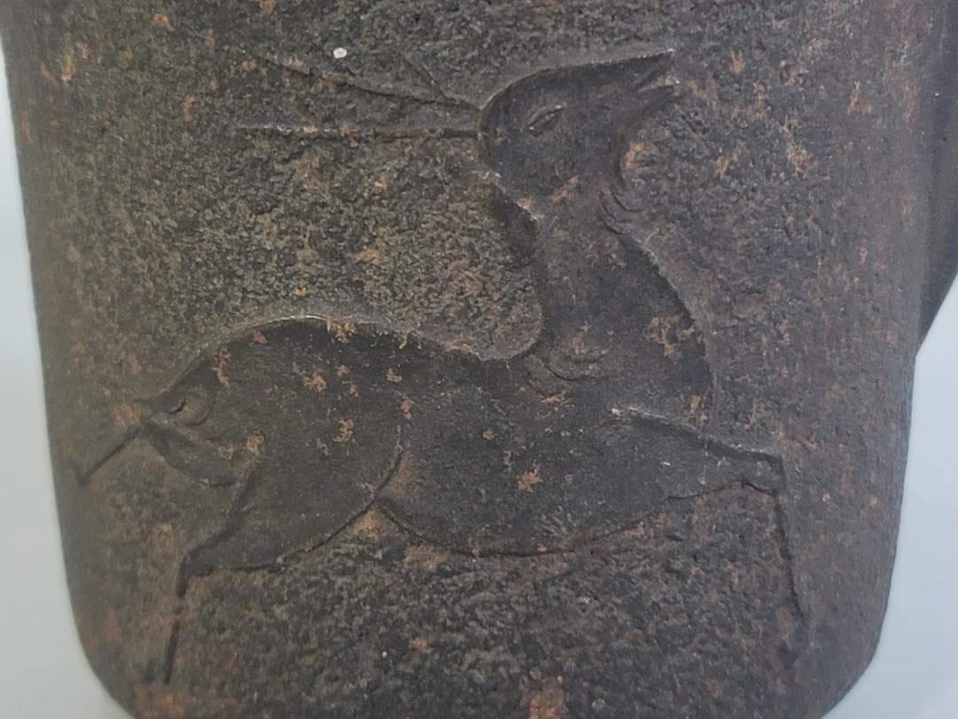 tsurushima専用 古鉄 鹿地紋 注瓶 古美術 DT318