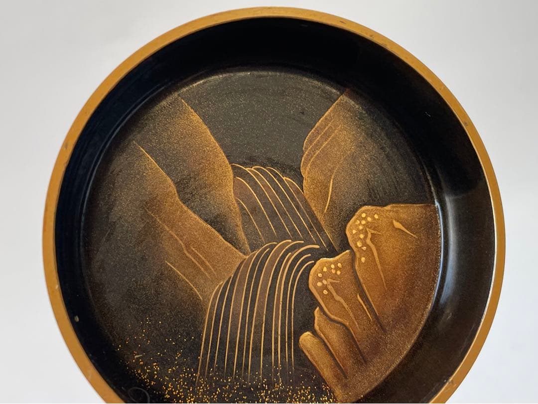 茶道具　 中村恭蔵　山水蒔絵　棗　共箱　加賀蒔絵師　蒔絵　漆　茶入