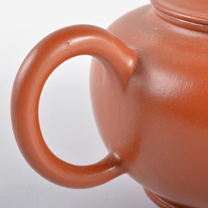 中国　孟臣銘　紫砂　朱泥　漢詩刻　急須　茶壷　M　R5369