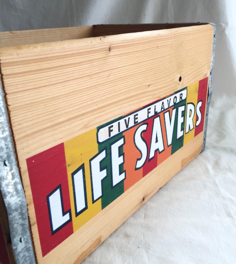 ビンテージ Life Savers Candy 木製 収納ボックス キャンディ