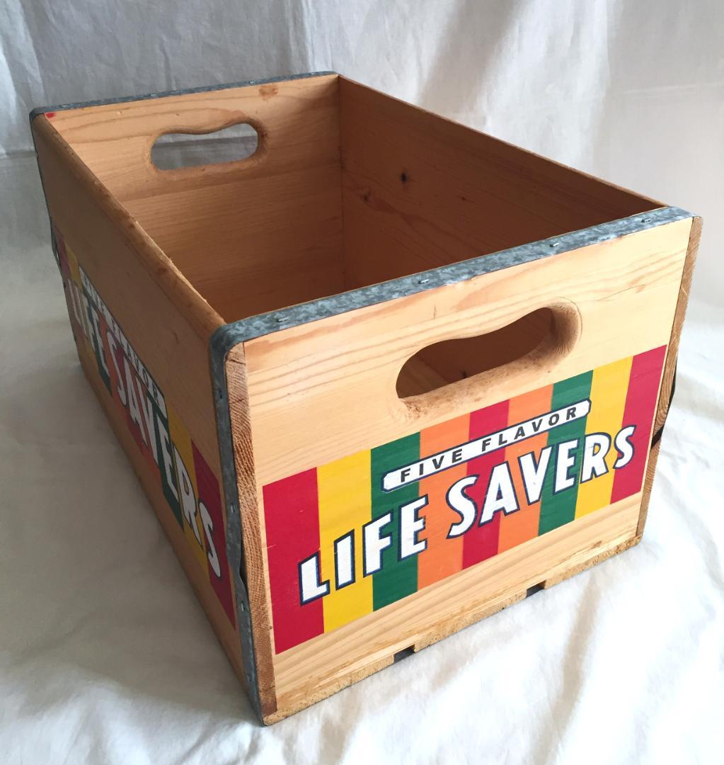 ビンテージ Life Savers Candy 木製 収納ボックス キャンディ