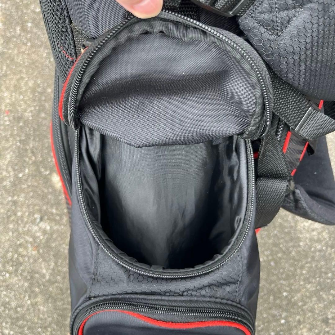 【豪華おまけ付き✨】TaylorMade キャディバッグ ゴルフバッグ 黒/赤