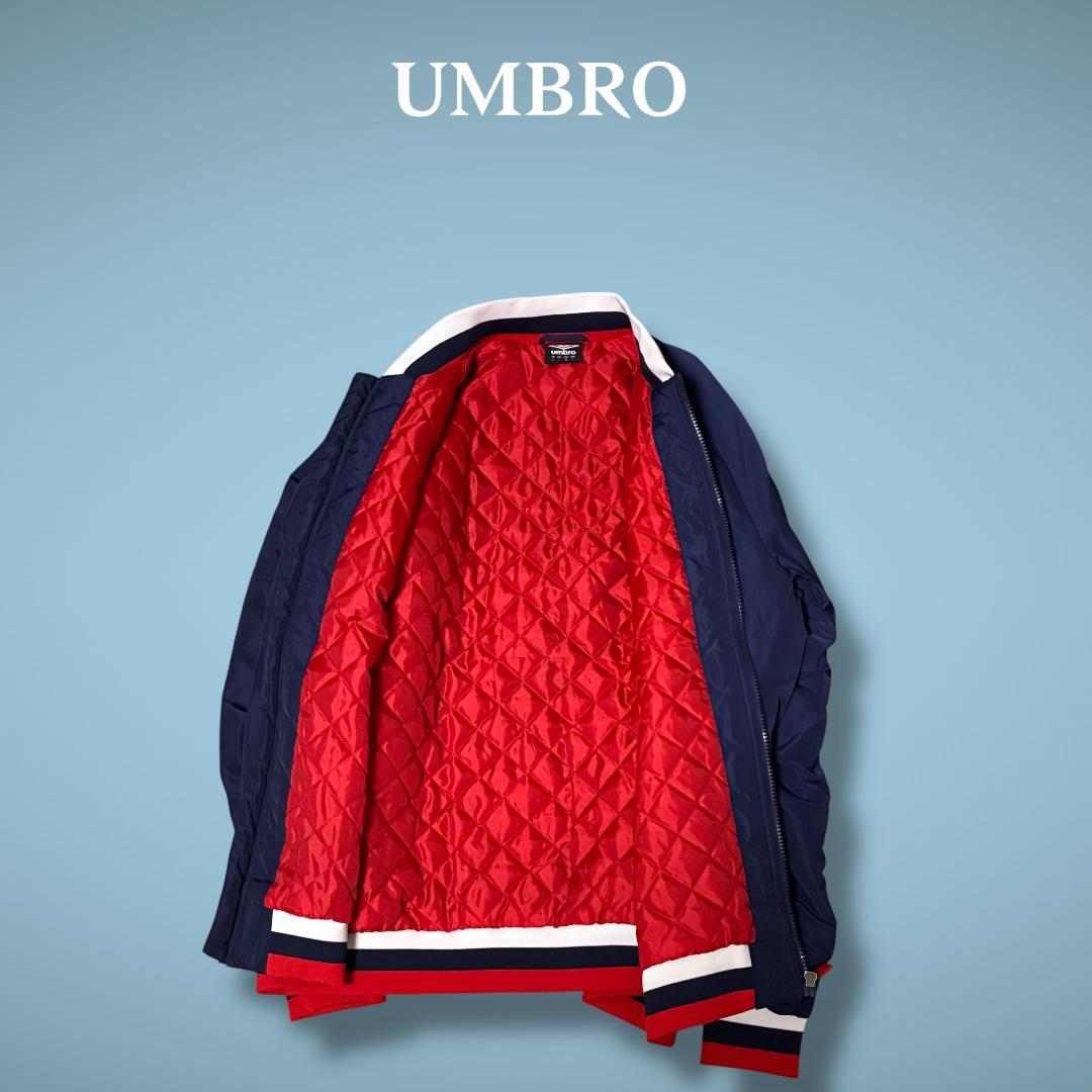 希少 UMBRO アンブロ ナイロンジャケット 紺 L フルジップ ブルゾン