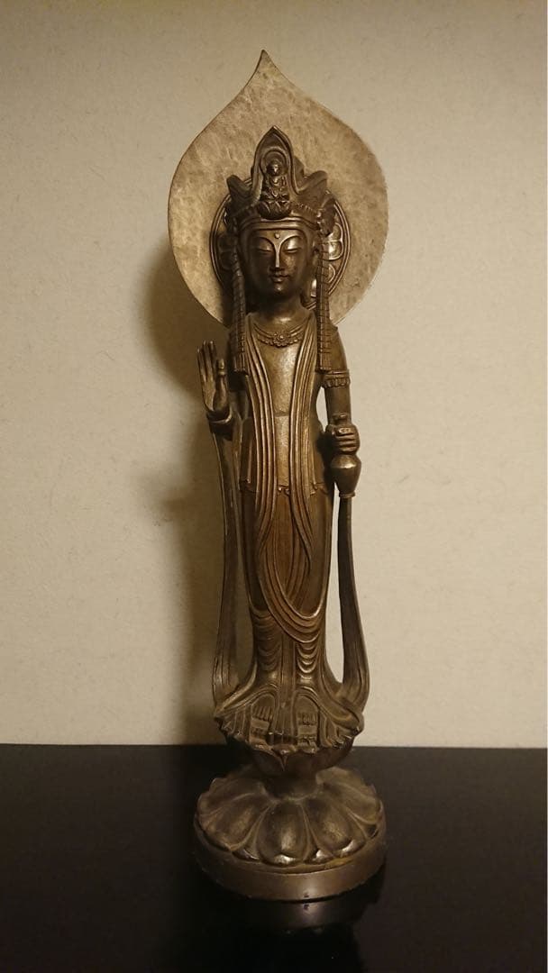 観音菩薩立像 金銅仏 念持仏 澤田政廣 彫刻家 仏像 仏教美術 骨董 古美術