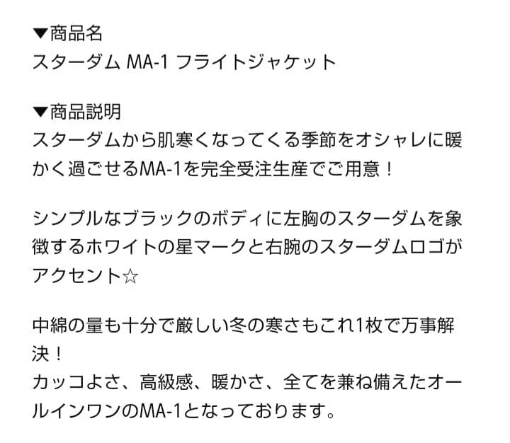 スターダム　アウター　フライトジャケット　MA-1ジャンパー　XXL　美品　黒