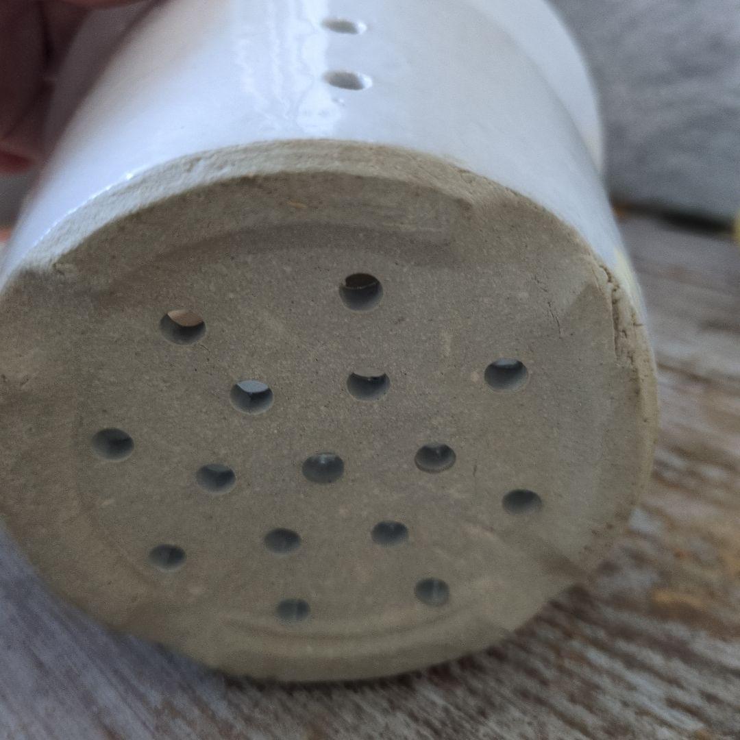 フランス　アンティーク　チーズ 大き目　水切り　フィセル　陶器　キャニスター