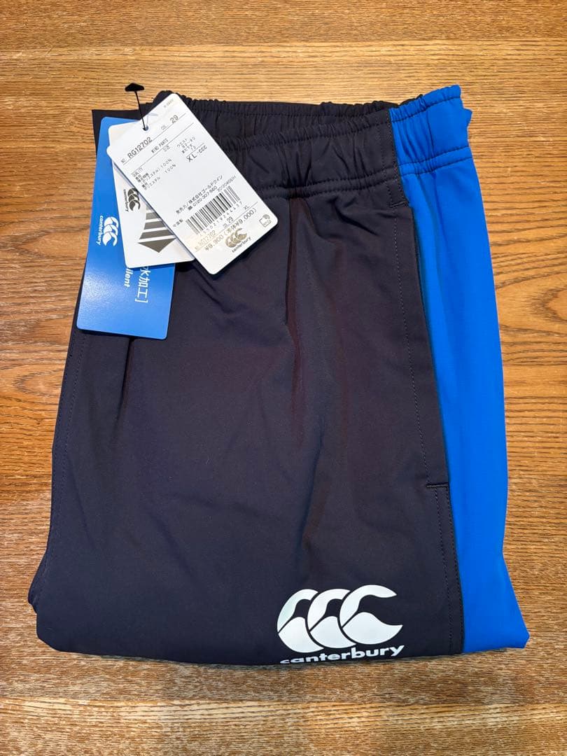 Canterbury ウォームアップウェア 黒/青 LL 商品は写真２〜３枚目