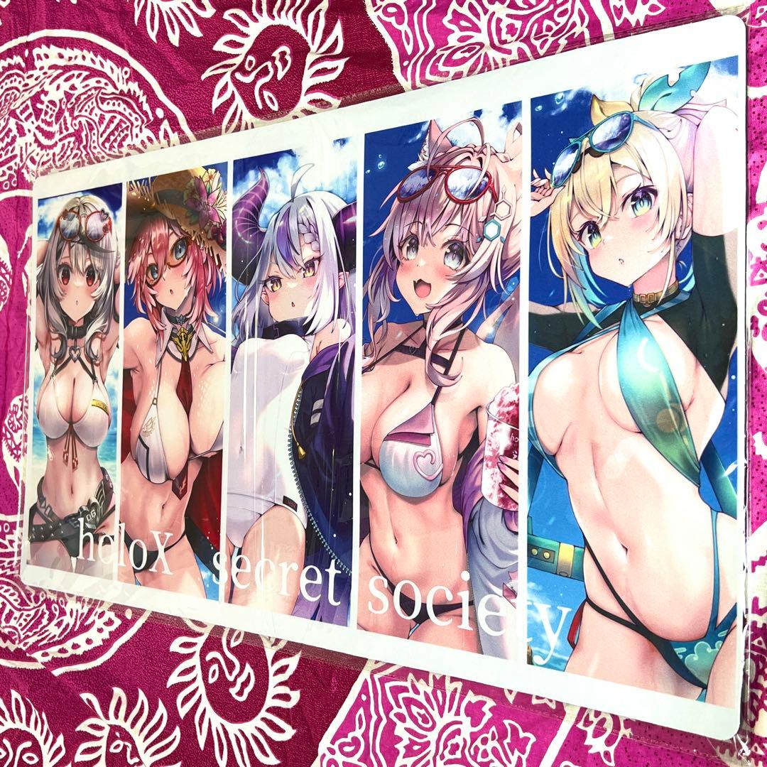 ホロライブ ６期生 秘密結社holox 水着 白詰草 プレイマット