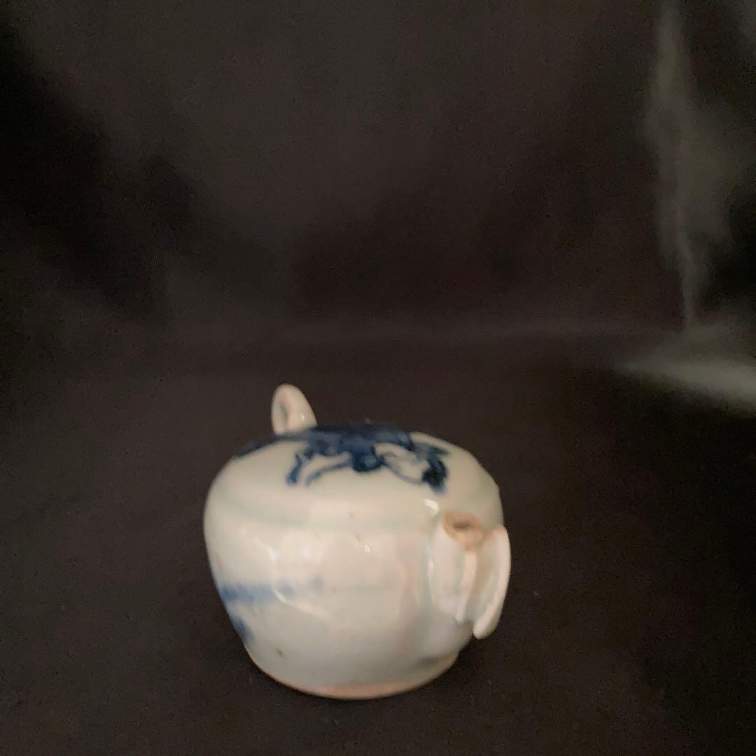 新年赤絵セール❗️【gallery三益】古染付鶴仙人紋水滴（明末時代）