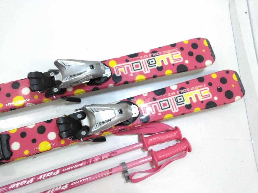 女の子 ジュニアスキー5点セット スワロー 120cm ブーツ 21cm ◇