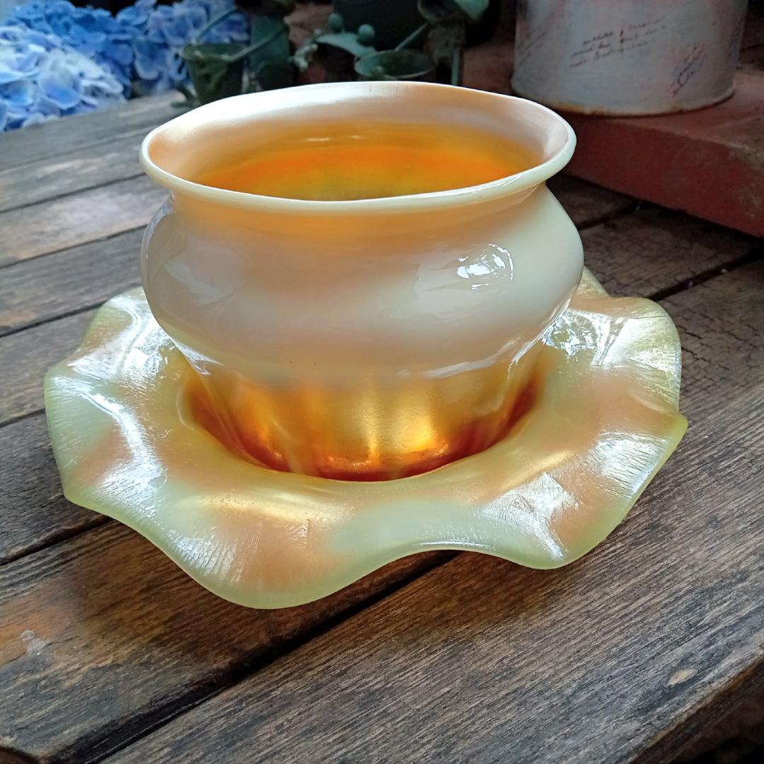 ルイスCティファニー ボウル＆プレート ファブリルガラス おうち美術館にq48