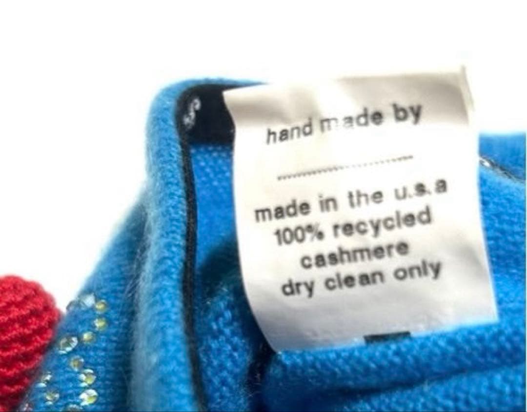 新品Fifi&Romeo フィフィアンドロ メオ　カシミヤ　チェリー ブルー