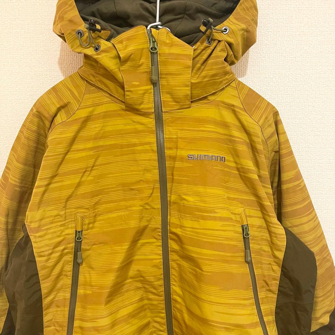 【極美品】SHIMANO ドライシールド フィッシングウェア 防寒防水 刺繍ロゴ