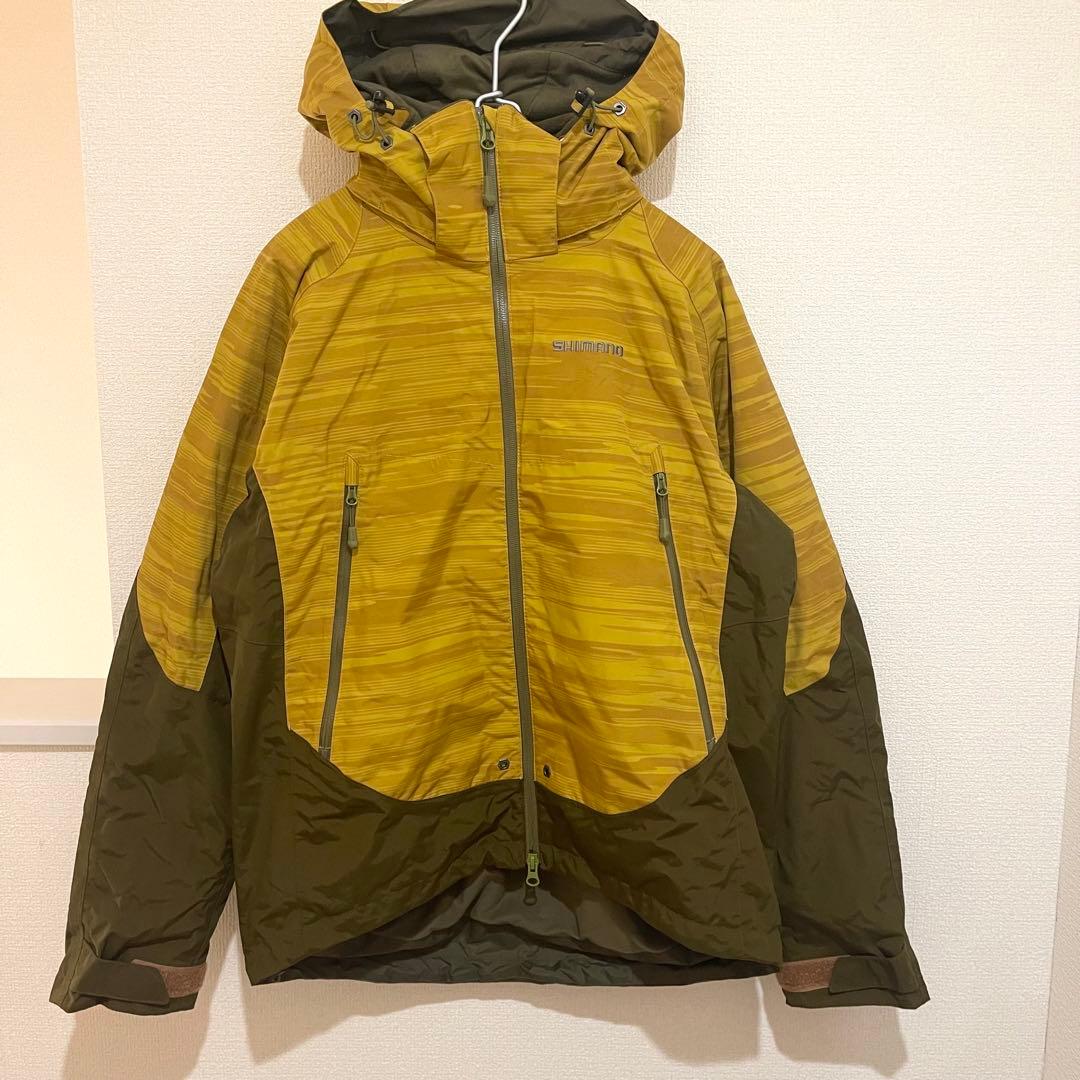 【極美品】SHIMANO ドライシールド フィッシングウェア 防寒防水 刺繍ロゴ