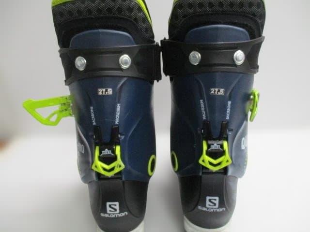 【中古品】Salomon スキーブーツ ネイビー/グリーン　27.5　使用感あり