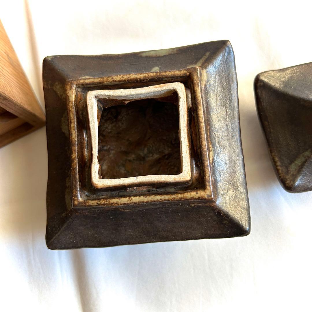 香炉 古塔 京焼 骨董品 二重の塔