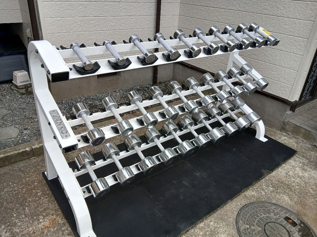 IVANKOイヴァンコ ダンベル1kg-20kg 各2個ずつ + ラック