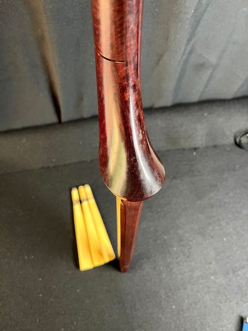 津軽三味線　三線・本紫檀・棹のみ　紅木紫檀製　純銀 天然素材 　弦楽器　民謡