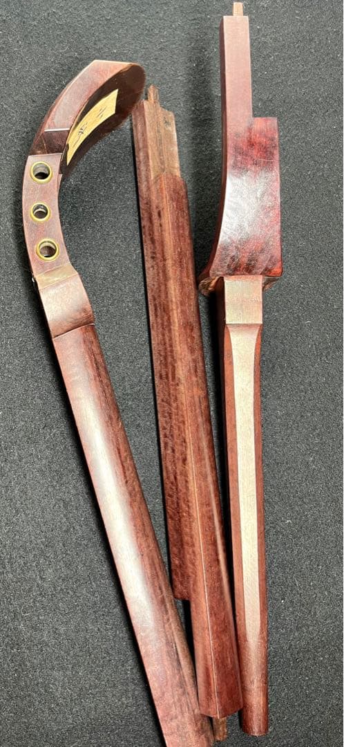 津軽三味線　三線・本紫檀・棹のみ　紅木紫檀製　純銀 天然素材 　弦楽器　民謡