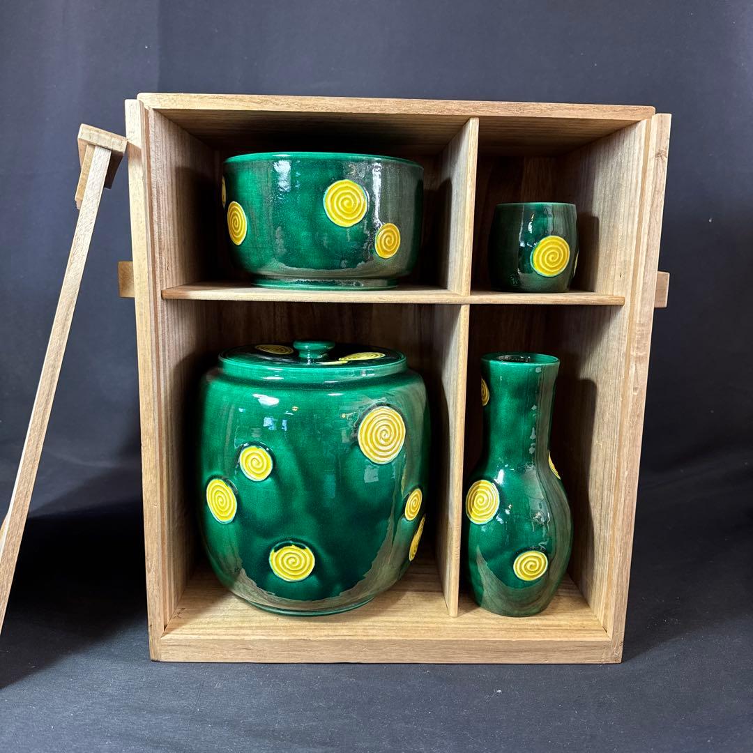 H85 送料無料　淡々斉好　皆具セット　建水　尺立　水指　茶道　共箱　加賀瑞山