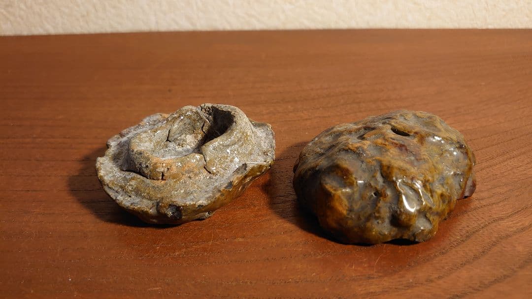 大樋焼　楽焼　香合　飴釉　千利休　蔵出し　茶道家　アンティーク大樋焼　１客