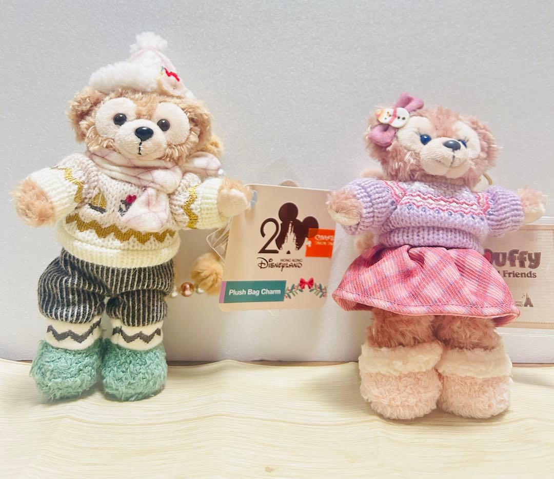 【値下げ】ダッフィー シェリーメイ 香港ディズニー キーチェーン 20周年