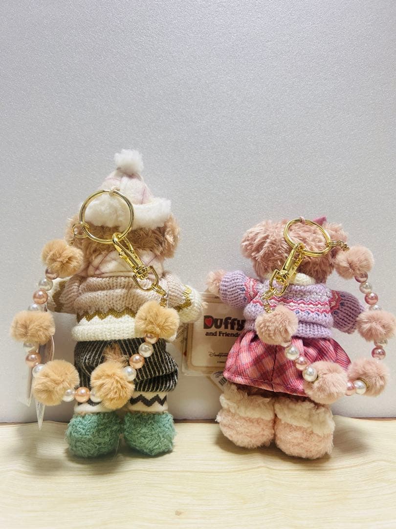 【値下げ】ダッフィー シェリーメイ 香港ディズニー キーチェーン 20周年