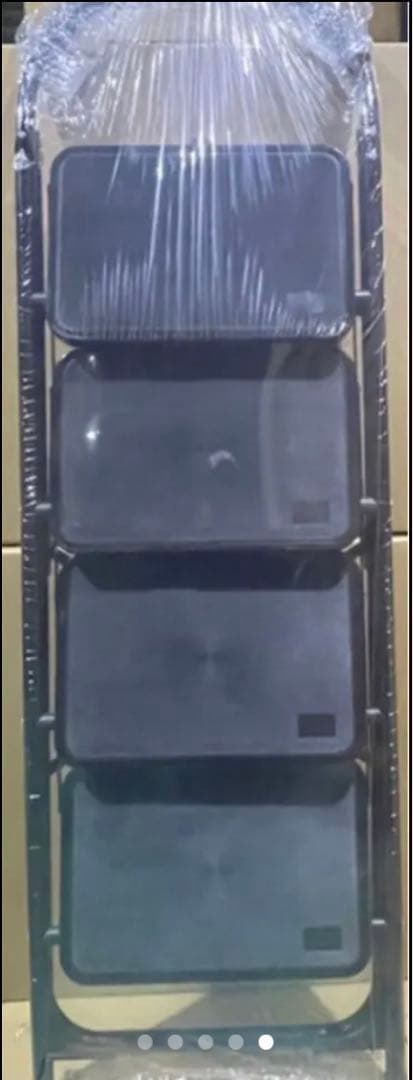 おしゃれ軽量折りたたみ脚立 持ち手付きステップ台踏み台ステップラダー(4段）