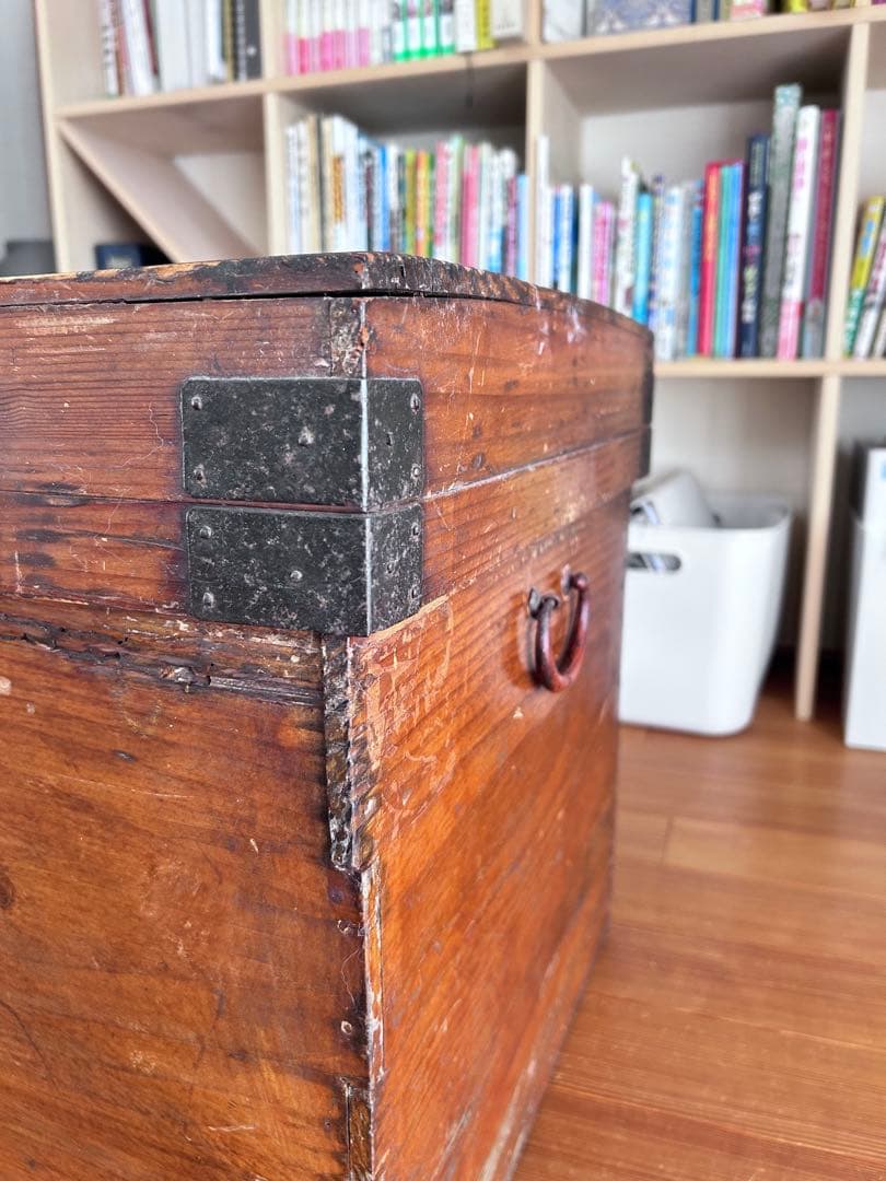 アンティーク　木製収納箱　古道具　古家具
