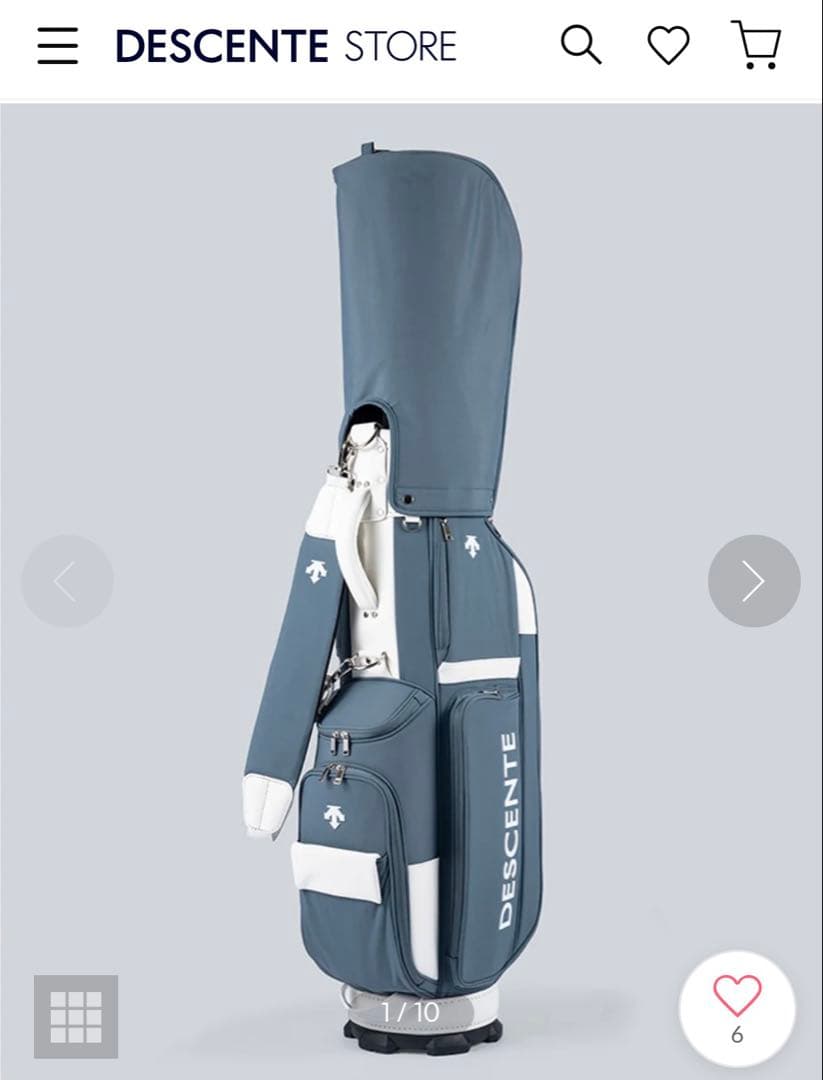 DESCENTE ダークブルー キャディバッグ　ゴルフバッグ　カートバッグ
