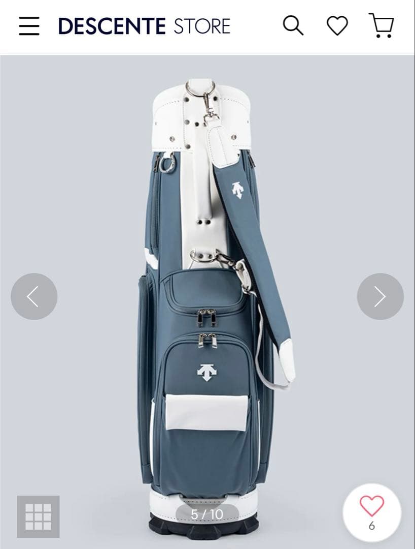DESCENTE ダークブルー キャディバッグ　ゴルフバッグ　カートバッグ