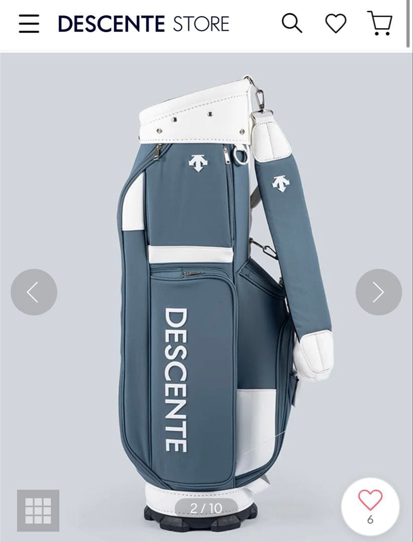 DESCENTE ダークブルー キャディバッグ　ゴルフバッグ　カートバッグ