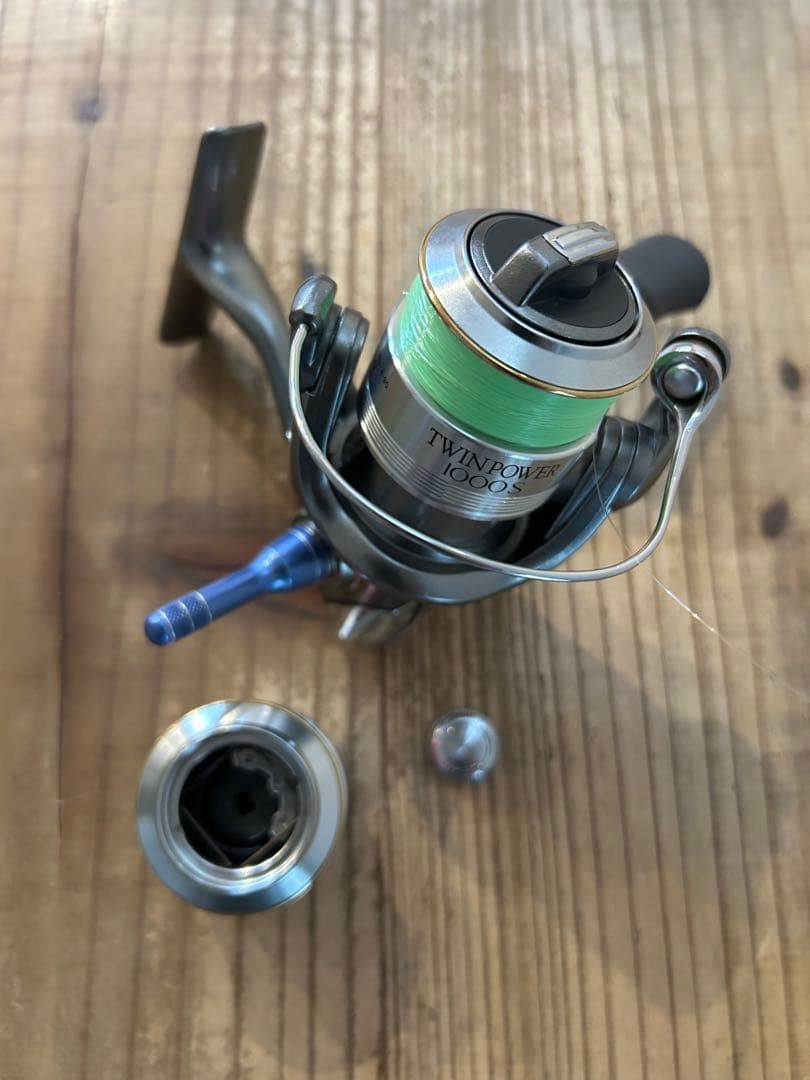 シマノ 05ツインパワー 1000S リールスタンド 予備スプール付 アジング