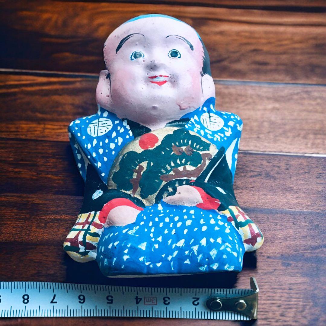 長野県 郷土玩具 中野人形 福助①中野土人形 奈良久雄 商売繁盛 福徳招来　民藝