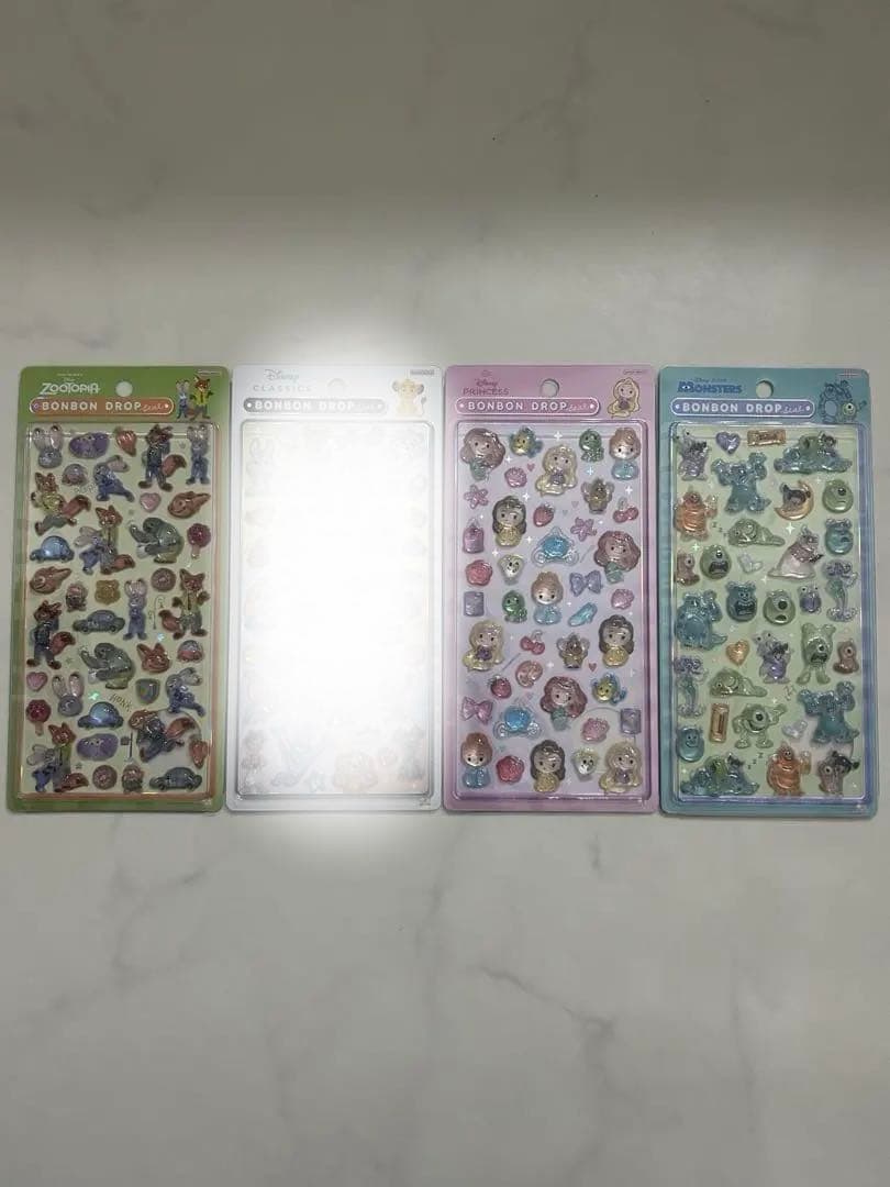 ボンボンドロップシール プリンセス クラシック モンスターズインク ズートピア