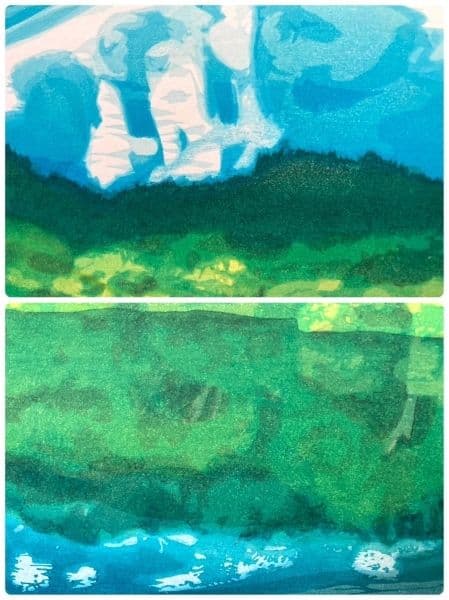 奥田元宗／限定 木版画「朝湖」山水画：解説付き