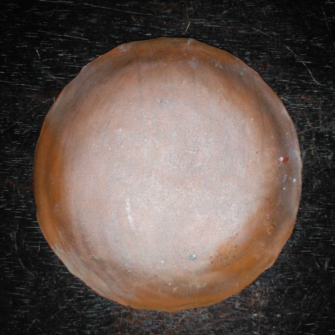 NO639 備前焼　煎餅皿　絵備前　古備前　宝尽くし文様　幕末～明治　5枚組