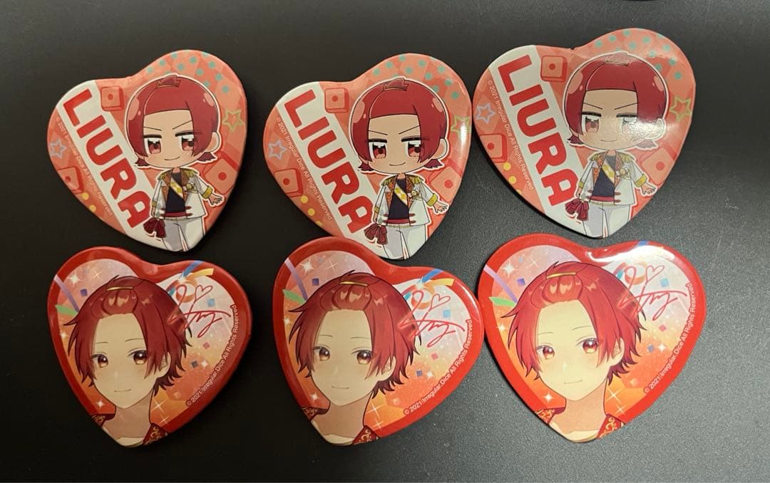 いれいす りうら ハート型缶バッジ