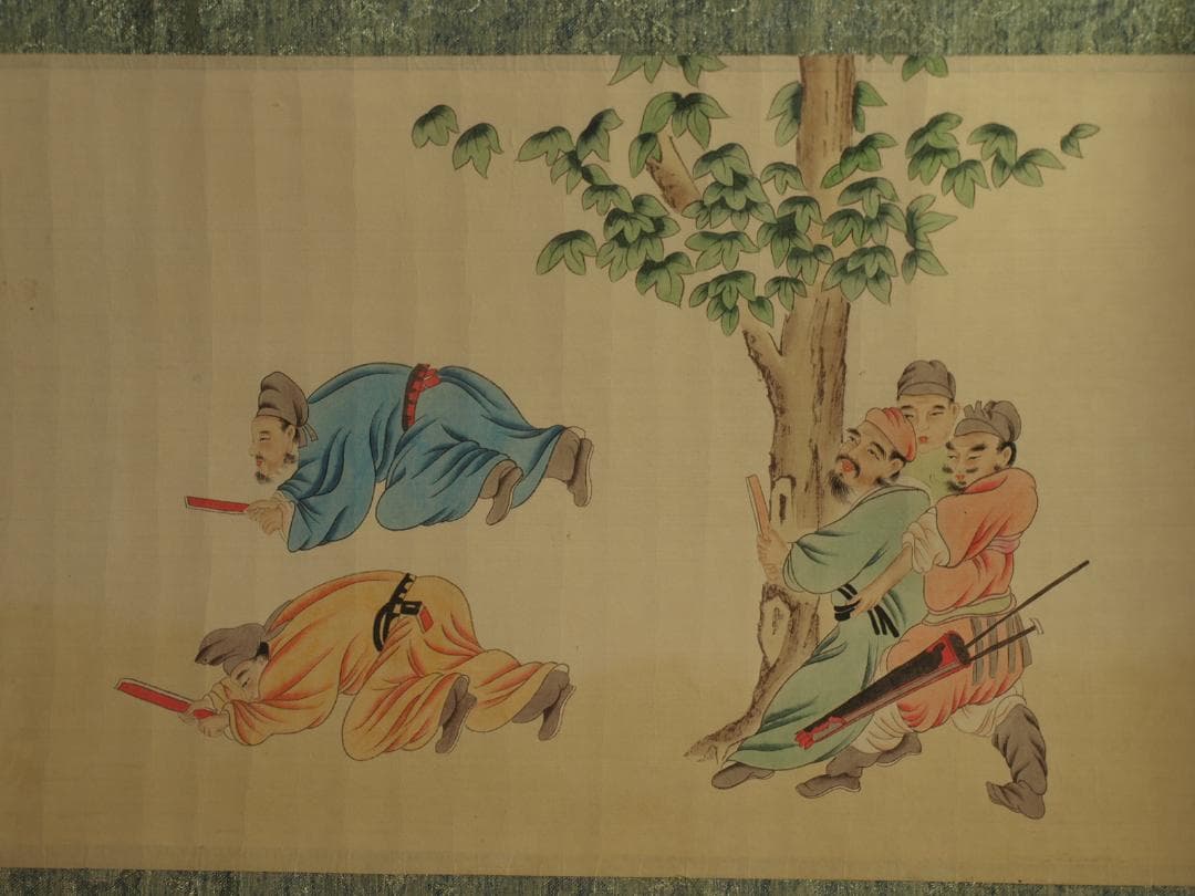 明時代の掛軸　激安骨董品　肉筆保証　博物館 中国古美術 BD448A11-7