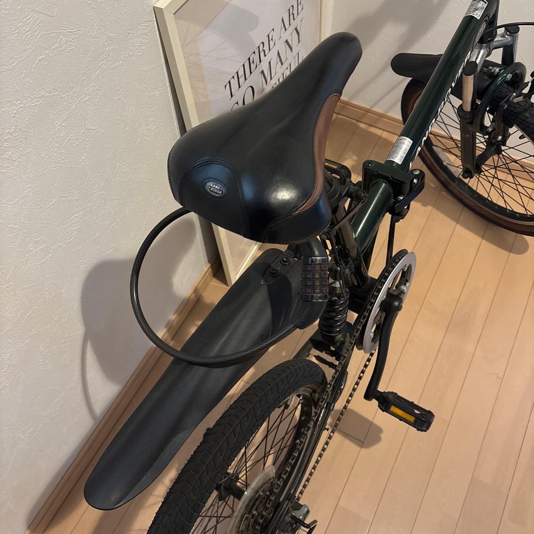 ランドローバー 自転車 ミニチャ チャリンコ ダークグリーン 泥除けLED