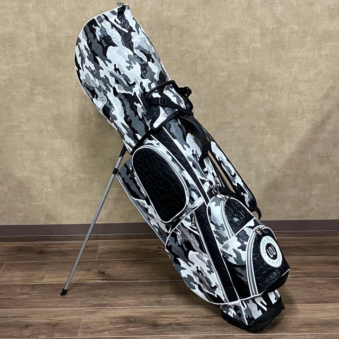 美品 OUUL オウル スタンド キャディバッグ アリゲーター カモ 9.5型