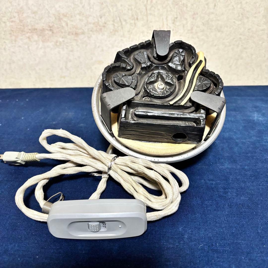 風炉/茶釜/電熱器/唐銅朝鮮風炉釜/野々田製電熱器/敷板/茶道具/お点前道具