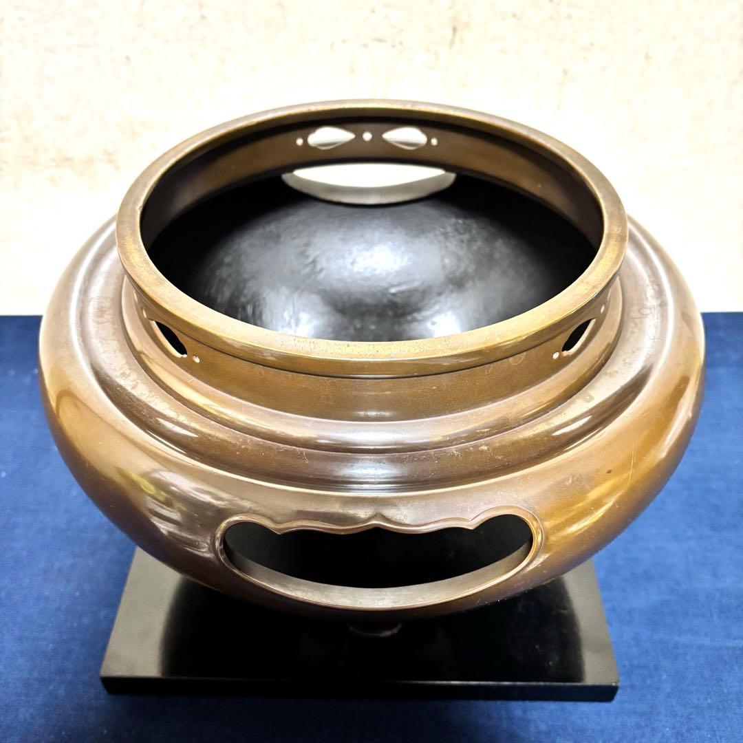 風炉/茶釜/電熱器/唐銅朝鮮風炉釜/野々田製電熱器/敷板/茶道具/お点前道具