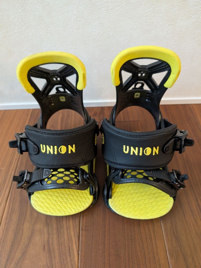 【キッズSサイズ】UNION スノーボードビンディング 黒/黄